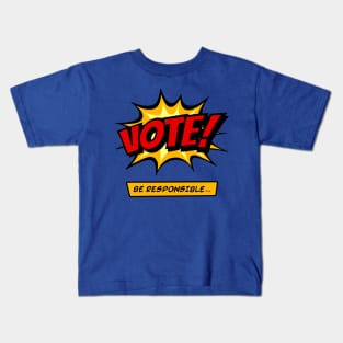 Vote - Comic style Kids T-Shirt